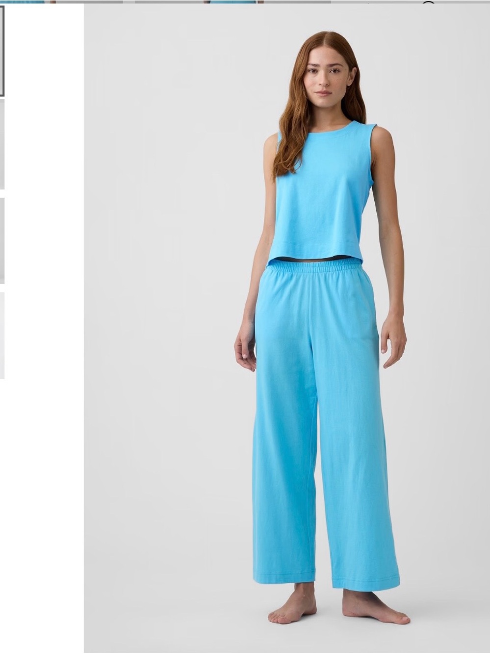 GAP Women's Wide-Leg Set in Bright Blue